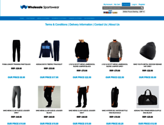 wholesalesportswear.co.uk screenshot