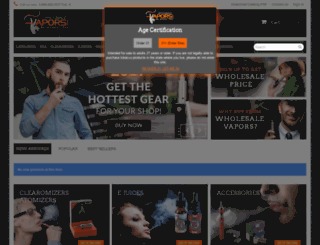 wholesalevapors.com screenshot