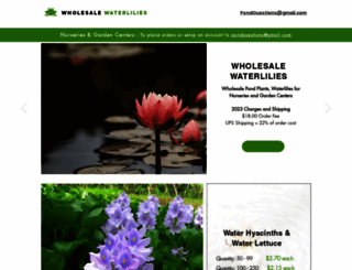 wholesalewaterlilies.com screenshot