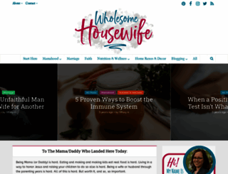 wholesomehousewife.com screenshot