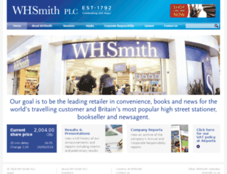 whsmithplc.co.uk screenshot
