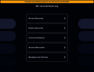 wi-recordcheck.org screenshot