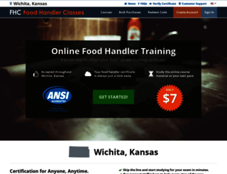 wichitaks.foodhandlerclasses.com screenshot