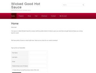 wickedgoodhotsauce.com screenshot