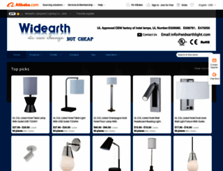 widearthlight.en.alibaba.com screenshot