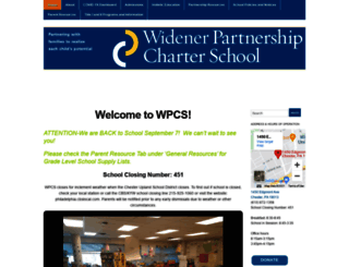 widenerpartnershipcharterschool.org screenshot