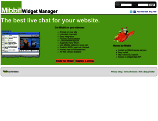 widgetmanager.mibbit.com screenshot
