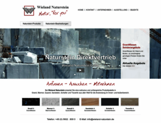 wieland-naturstein.de screenshot