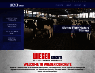 wieserconcrete.com screenshot