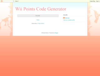 wiipointscodegenerator.blogspot.com screenshot