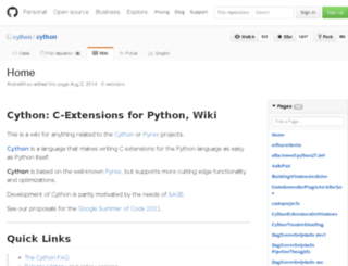 wiki.cython.org screenshot