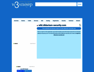 wiki.didactum-security.com.w3snoop.com screenshot