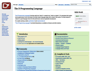 wiki.dlang.org screenshot