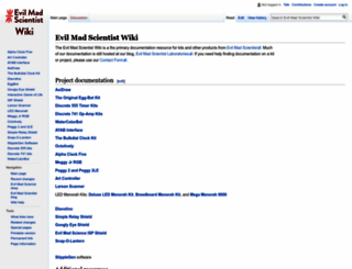 wiki.evilmadscience.com screenshot