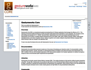 wiki.gestureworks.com screenshot