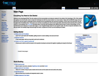 wiki.heroengine.com screenshot