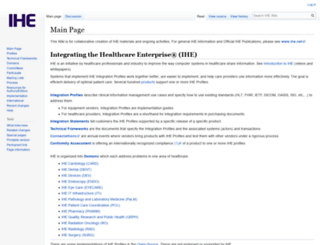 wiki.ihe.net screenshot