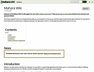 wiki.mahara.org screenshot