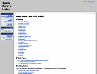 wiki.openmusiclabs.com screenshot