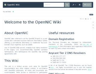 wiki.opennicproject.org screenshot