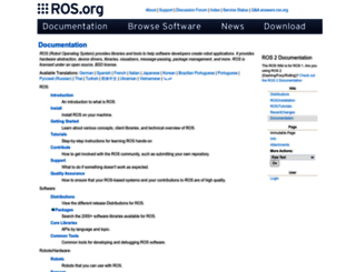 wiki.ros.org screenshot