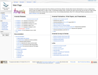 wiki.zmanda.com screenshot