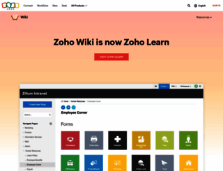 wiki.zoho.com screenshot