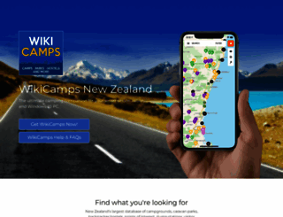 wikicamps.co.nz screenshot