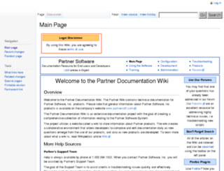 wikidev.partnersoft.com screenshot