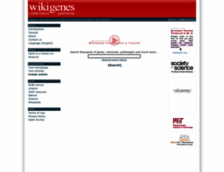wikigenes.org screenshot