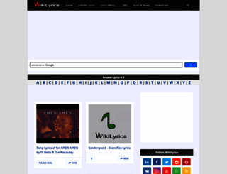wikilyrics.com.ng screenshot