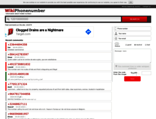 wikiphonenumber.info screenshot