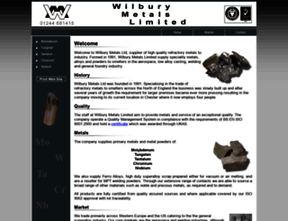 wilburymetals.co.uk screenshot