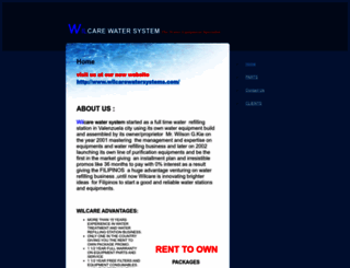 wilcarewatersystem.com screenshot