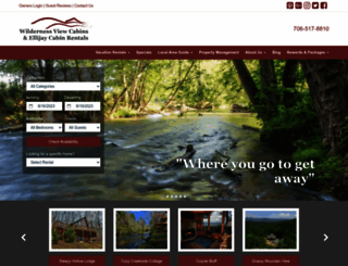 wildernessviewcabins.com screenshot