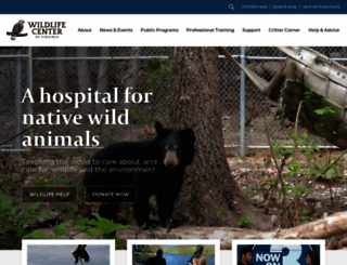 wildlifecenter.org screenshot