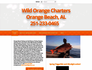 wildorangebeachfishing.com screenshot
