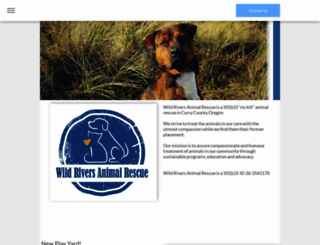 wildriversanimalrescue.org screenshot
