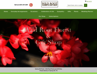 wildrootflorist.com screenshot