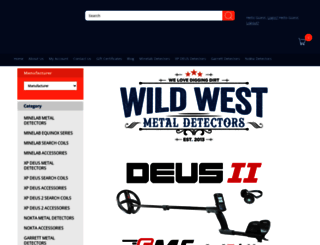 wildwestmetaldetectors-com.3dcartstores.com screenshot