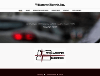 willametteelectric.com screenshot