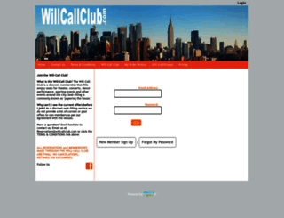 willcallclub.isecuresites.com screenshot