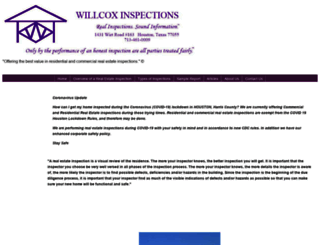 willcoxinspections.com screenshot