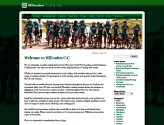 willesdencyclingclub.co.uk screenshot