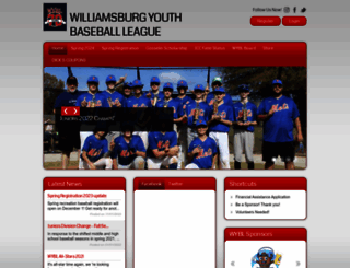 williamsburgbaseball.com screenshot