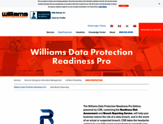 williamsdataprotection.com screenshot