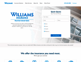 williamsinsurancefullerton.com screenshot