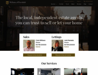 williamsofpetersfield.co.uk screenshot