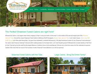 willowbrookcabins.com screenshot