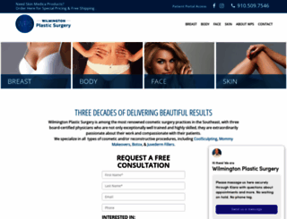 wilmingtonplasticsurgery.com screenshot